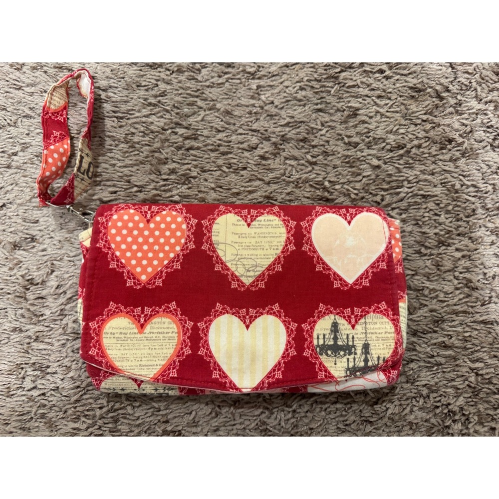 Handmade Wristlet Heart‎ Bag